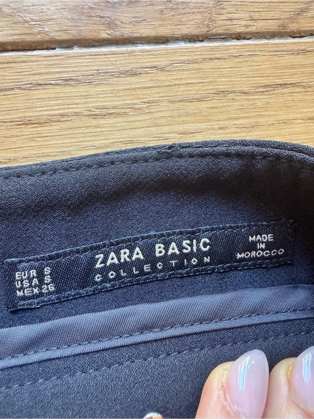 Zara Black Pearl-Peplum Mini Skirt